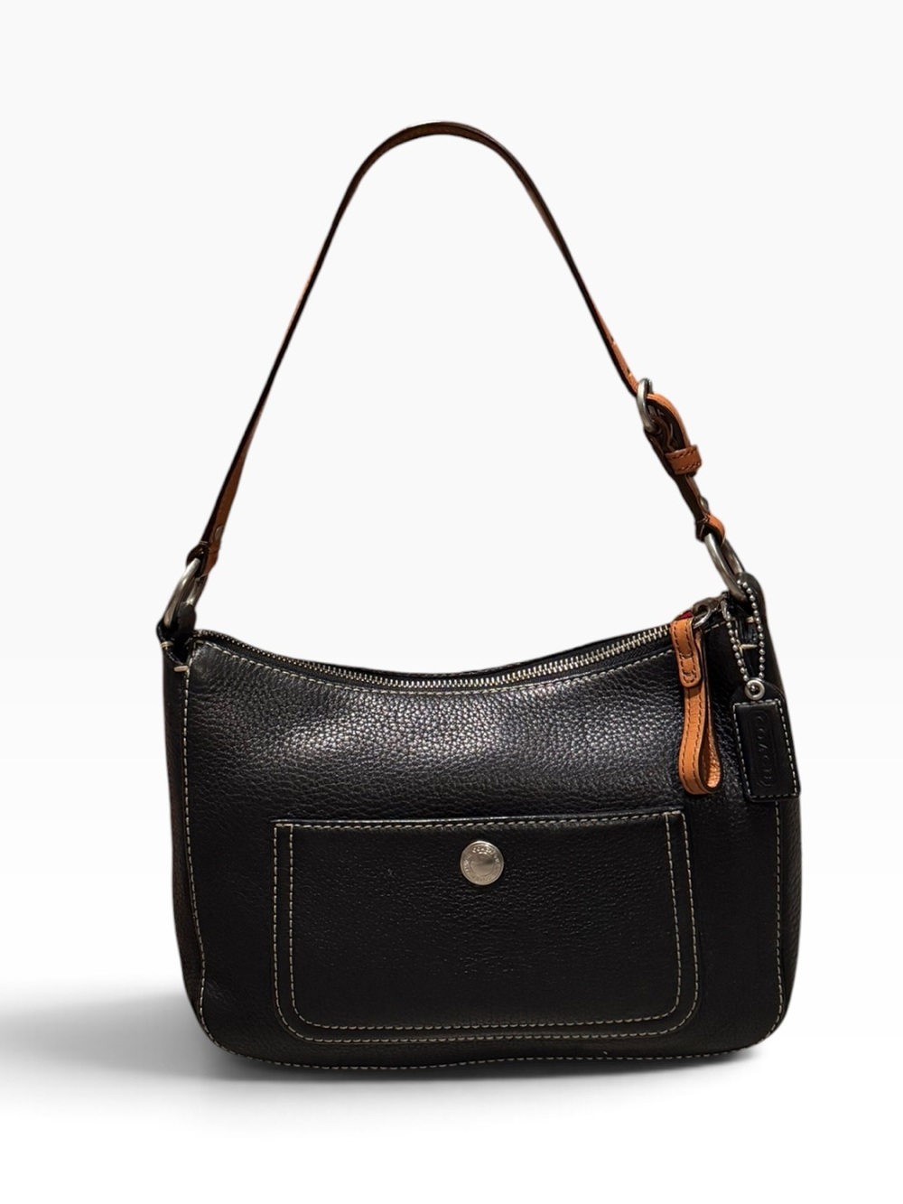 Coach Chelsea Black Pebbled Leather Shoulder Bag